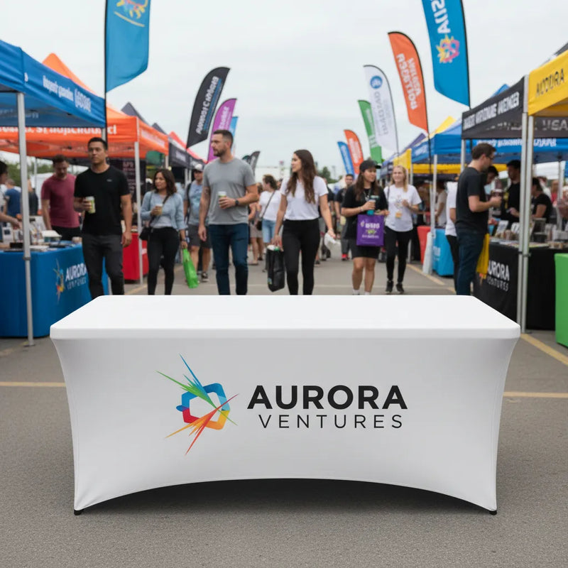 Custom Table Covers with custom event branding