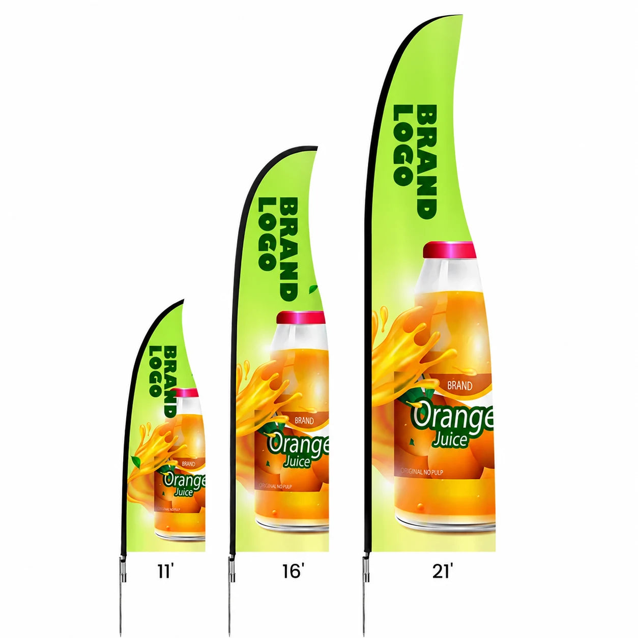 Custom Blade Flags with example event graphics