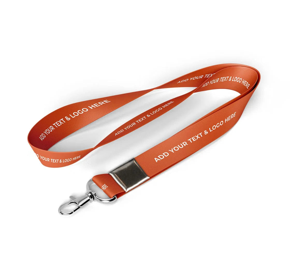 Custom Event Lanyards & ID Cards showing the available product format and example artwork