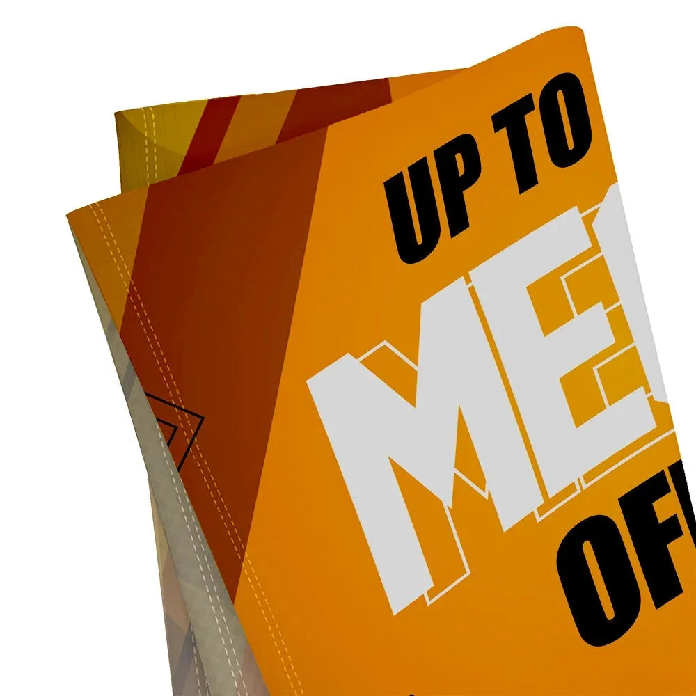 Custom Fabric Banners showing the available product format and example artwork