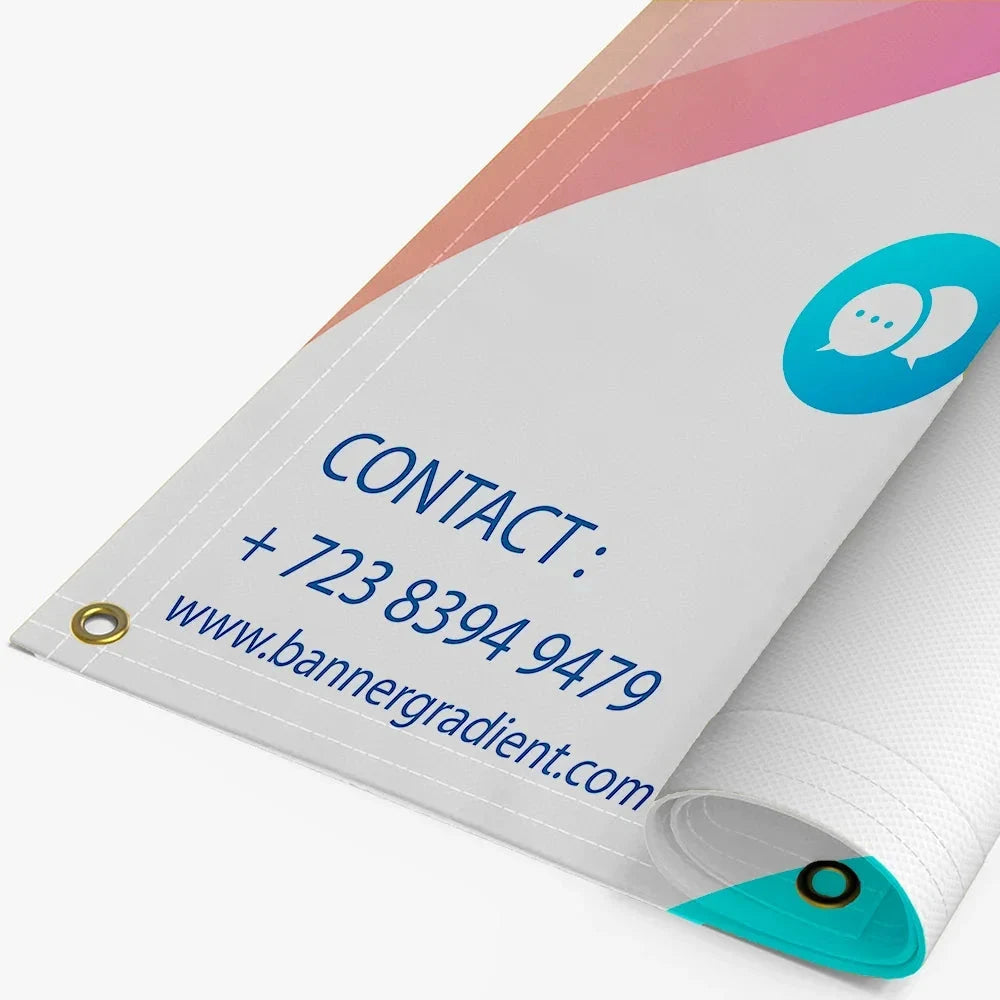 Custom Vinyl Banners showing the available product format and example artwork