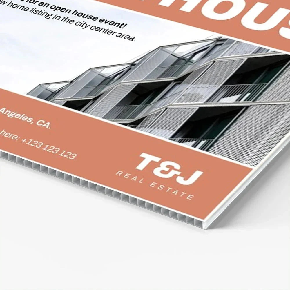 Custom Yard Signs & Corrugated Plastic Signs showing the available product format and example artwork