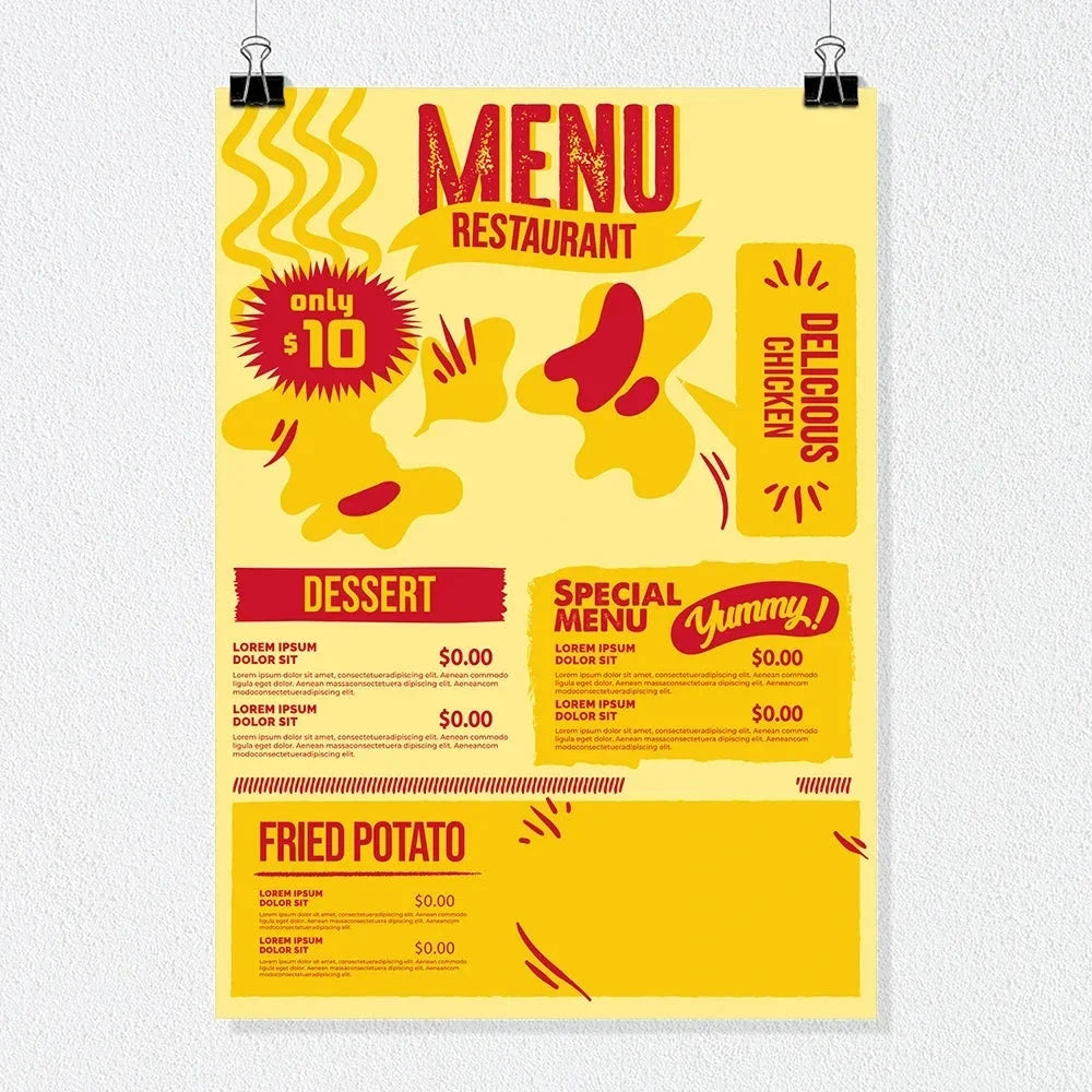Custom Posters & Hanging Poster Displays showing the available product format and example artwork