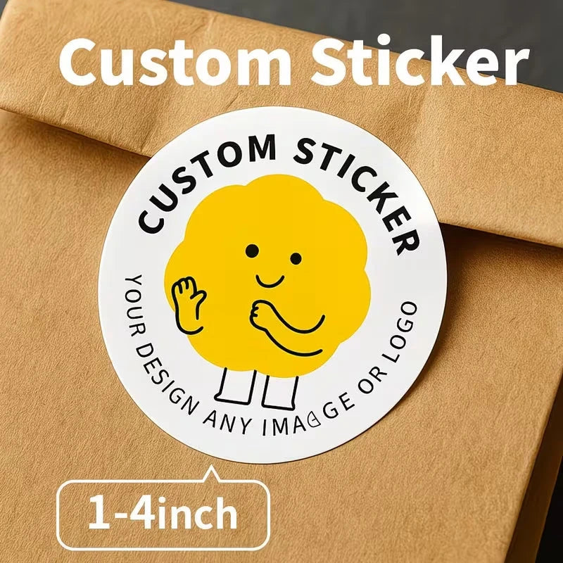 Custom Vinyl Stickers showing the available product format and example artwork
