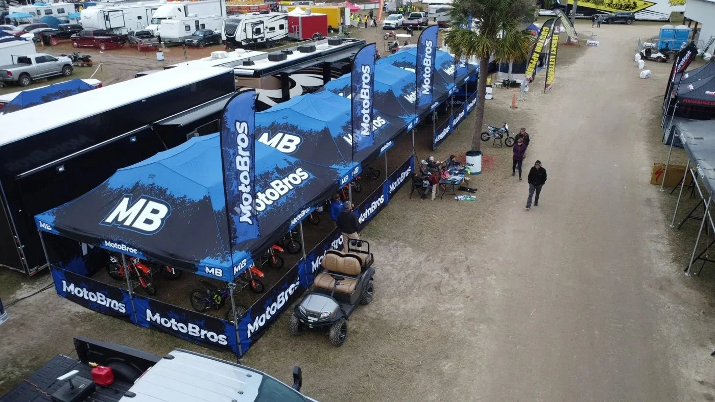 Custom 20 × 20 Event Tents showing the available product format and example artwork