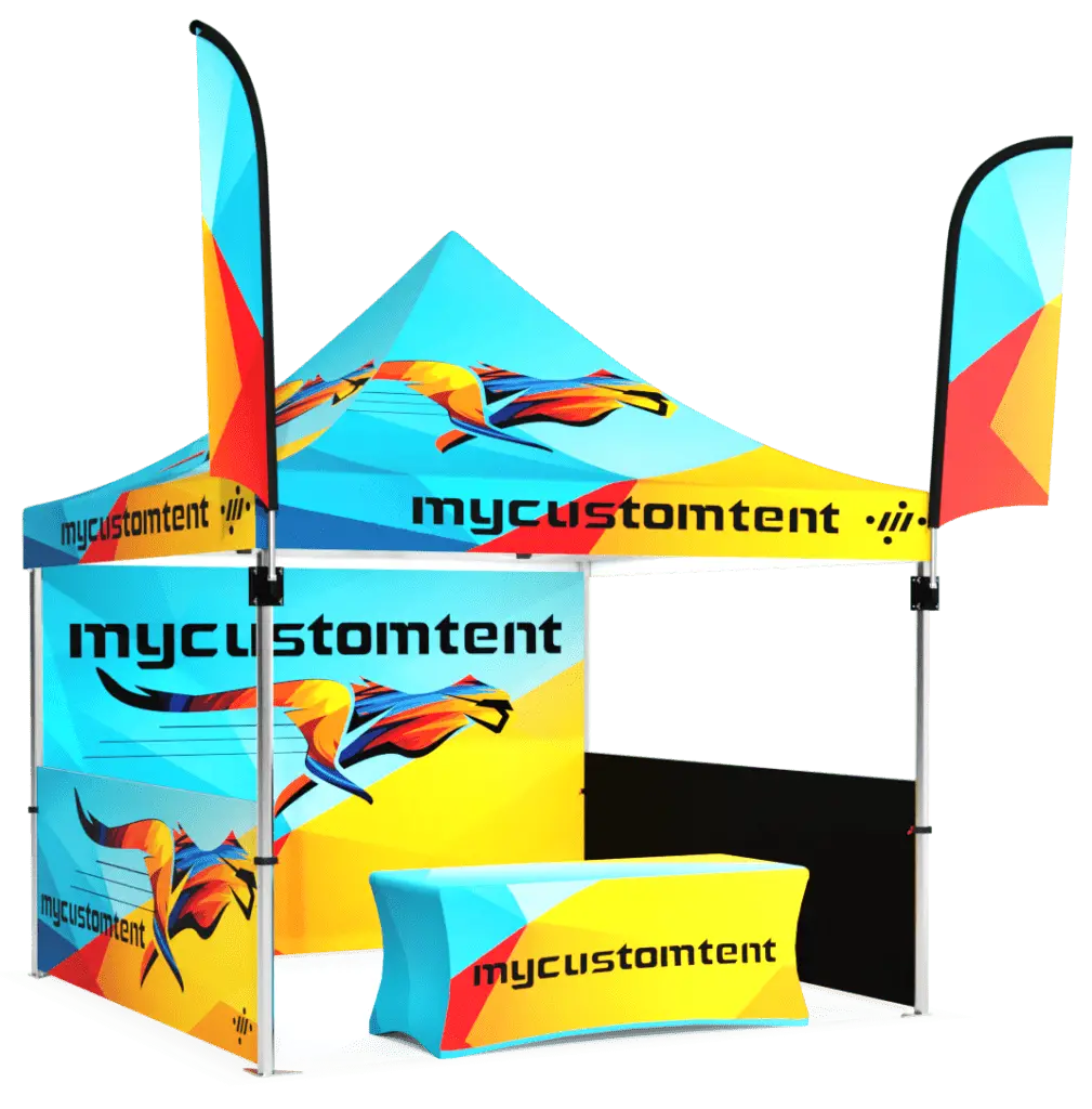 Branded custom pop-up canopy tent for trade shows and outdoor events